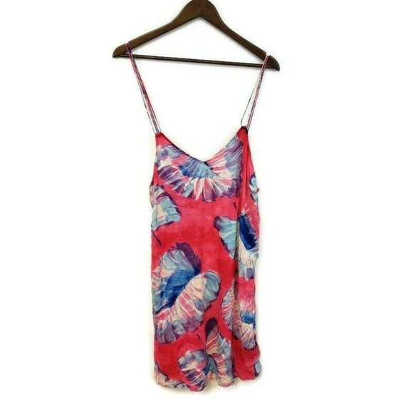 Floreat Dresses & Skirts - Floreat Womens Multicolor Slip Sleeveless Tank Dress Size S Leaves Tropical Mini